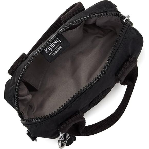 Kipling Barbie Bina Small Nylon Crossbody Bag in Black Noir - Picture 2 of 8